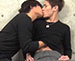 【ゲイ動画】撮影開始で即キスして絡み合うスジ筋な二人が激しいアナルセックス！