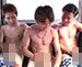 【ゲイ動画】夏を満喫する若い男の子三人をナンパｗ車の中で仲良く並んで手コキやオナホを使ってオナニーしてもらう！